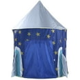 thumbnail image 3 of Folding Rocket Ship Tent For Teens 14+ Indoor Outdoor Play Structure, Starry Rocket Castle Design Pretend Play Toy House, Easy To Fold And Store For Creative Imaginative Play, 3 of 7