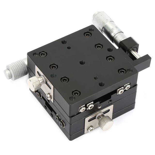 XY Linear Stage Black Anodized Aluminium Alloy Xy Linear Guide Using Effect Trimming Platform Mechanical Equipment Laboratory Inspection