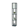 thumbnail image 3 of Simple Designs Floor Lamp Etagere Organizer Storage Shelf with Linen Shade, 3 of 5