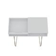 thumbnail image 7 of Rockefeller 39.37 Entryway Console with 3 Compartments and Metal Legs in White, 7 of 7