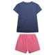 thumbnail image 2 of Sanetta Pijama corto para niña, adolescentes - Smiley, Shorty, jersey sencillo, algodón Azul/Rosa 176, 2 of 4