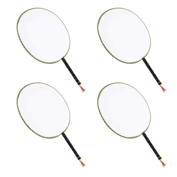 unbranded  4 Pcs White Handheld Fan Kids Paper Fans Round Safe Craft Miss