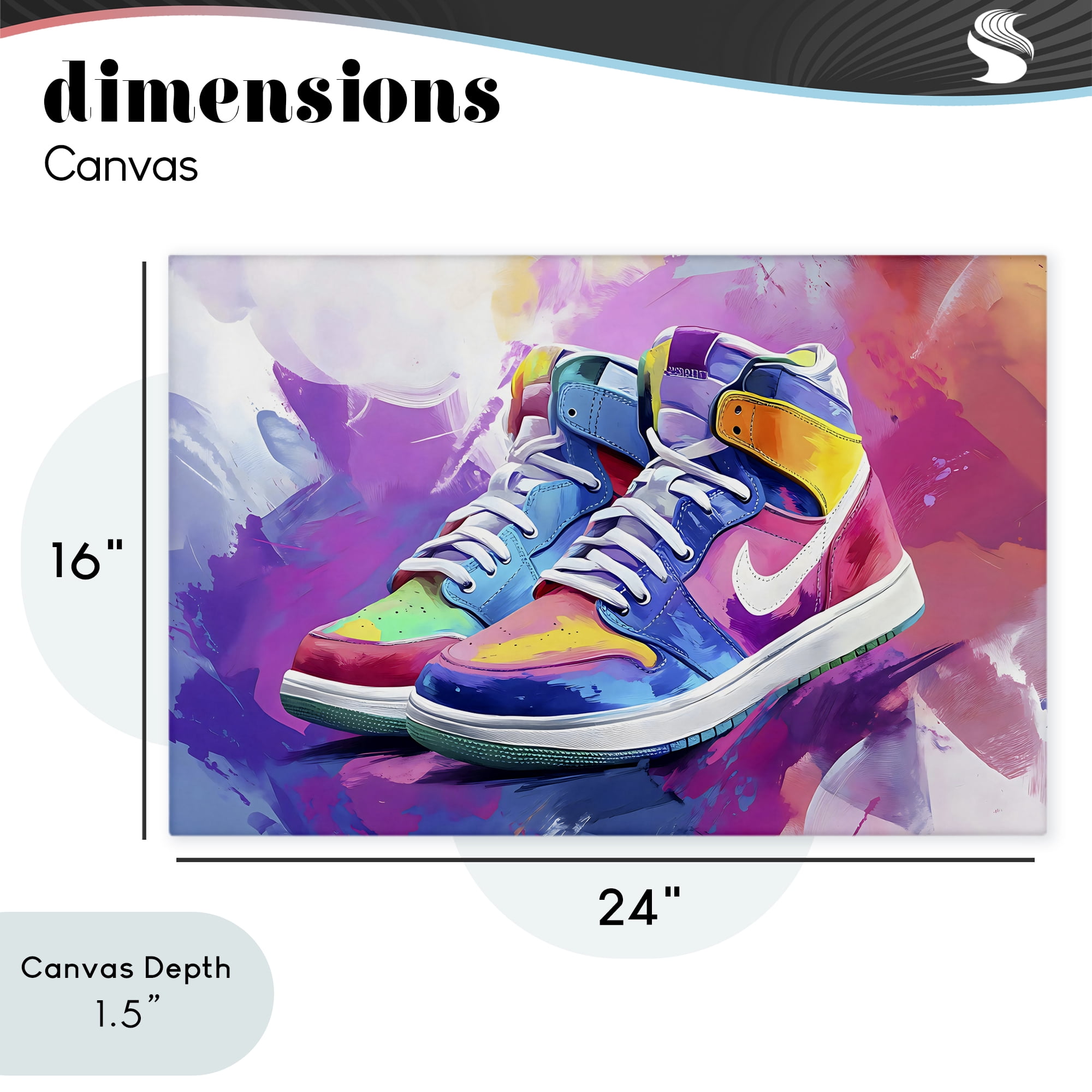 Stupell Industries Stylish Vintage Sneakers Canvas Wall Art, design by Creative Studio