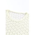 thumbnail image 3 of ABPHQTO Vestido de playa de mujer de manga larga con agujeros de croché beige, 3 of 5