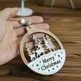 thumbnail image 5 of CuiLiyq 2 PCS Round Christmas Decorations, Wooden Creative Small Hanging Ornaments, Christmas Tree Decoration Supplies, 5 of 6