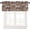Coffe-brown-8, variant on Coffee Kitchen Valance Curtain, Vintage Country Farmhouse Coffee Bean Print Home Decor Short Drapes Living Room Dining Room Cafe Window Treatment 1 Panel 54" W x 18" L Inch