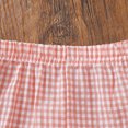 thumbnail image 6 of Toddler Baby Girl 2Pcs Summer Plaid Outfit Sleeveless Ruffle Peplum Tank Top & Shorts Set, 6 of 7