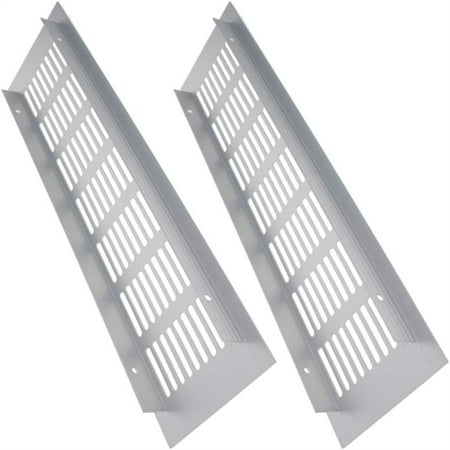 

Sliver Aluminum Alloy Air Vent Small Rectangle Ventilation Grille Louvered Grill Cover for Kitchen Sink Wardrobe Shoes Cabinet