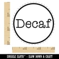 thumbnail image 2 of Decaf Coffee Label Self-Inking Rubber Stamp Ink Stamper - Purple Ink - Small 3/4 Inch, 2 of 7