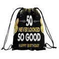 thumbnail image 3 of PINUO 5x3ft 50 Never Looked So Good Banner Backdrop with Drawstring Bag- Funny Happy 50th Birthday Decorations Party Supplies for Men Women - Black Gold, 3 of 4