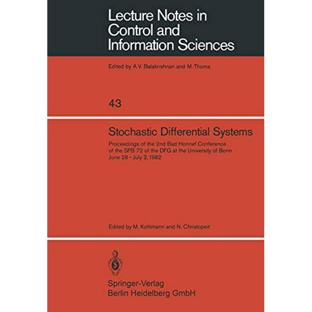 Systèmes Différentiels Stochastiques (Notes de Cours en Sciences du Contrôle et de l'Information)