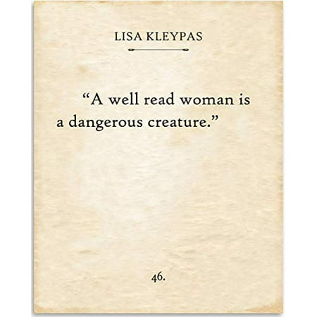 Lisa Kleypas - A Well Read Woman Is A Dangerous Creature - Book Page Quote Art Print - 11x14 Unframed Typography Book Page Print - Great Gift for Book