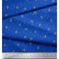 thumbnail image 3 of Soimoi Blue Velvet Fabric Abstract & Dollar Symbol Decor Fabric Printed Yard 58 Inch Wide, 3 of 5