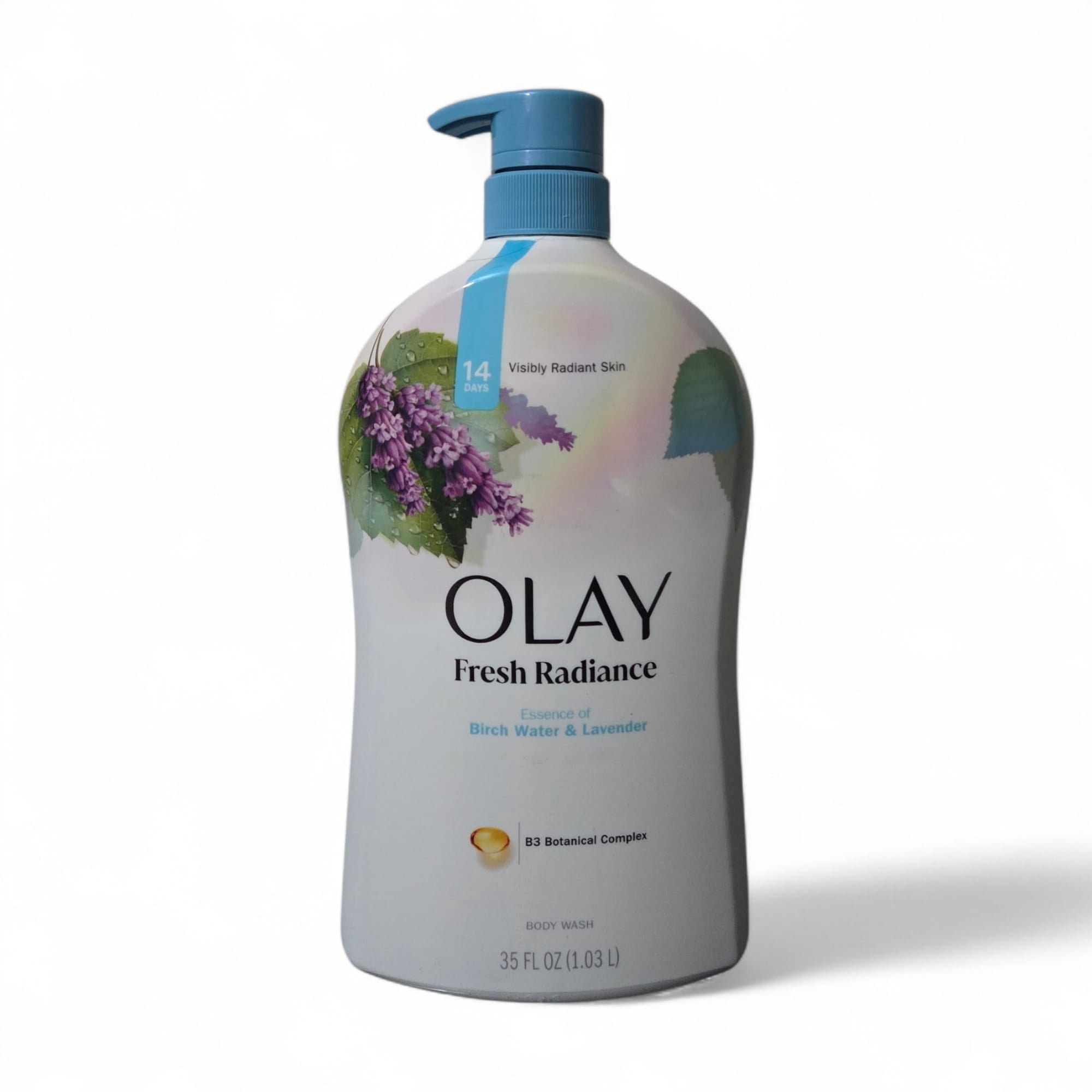 Olay Fresh Radiance Body Wash Twin Pack, Rose Water & Sweet Nectar + Birch Water & Lavender, 35 fl oz Each