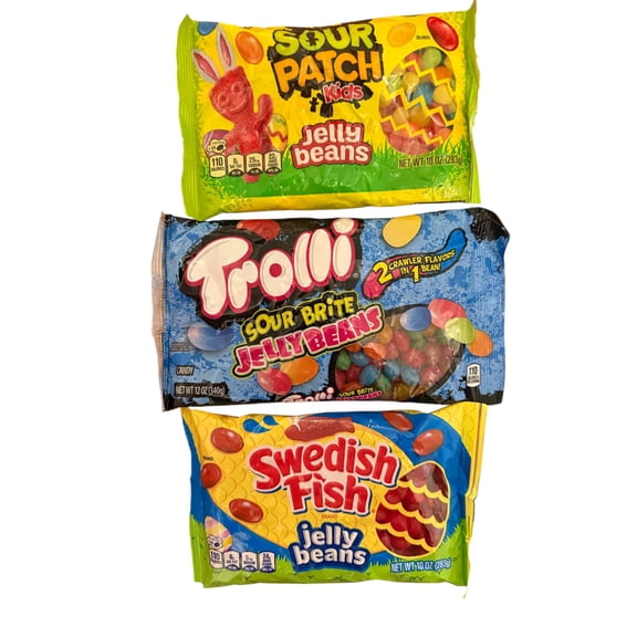jelly beans limited time bundle: sweedish fish, trolli, sour patch kids