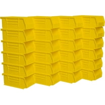 Akro-Mils Stackable Storage Bins, AkroBins Stacking Organizer, 7"x4"x3", Yellow, 24-Pack