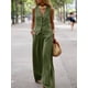 thumbnail image 2 of ZANZEA-Conjunto de 2 piezas para mujer, chaleco elegante sin mangas con cuello en V, camisetas sin mangas, pantalones de moda, trajes de gran tamaño, 2 of 5