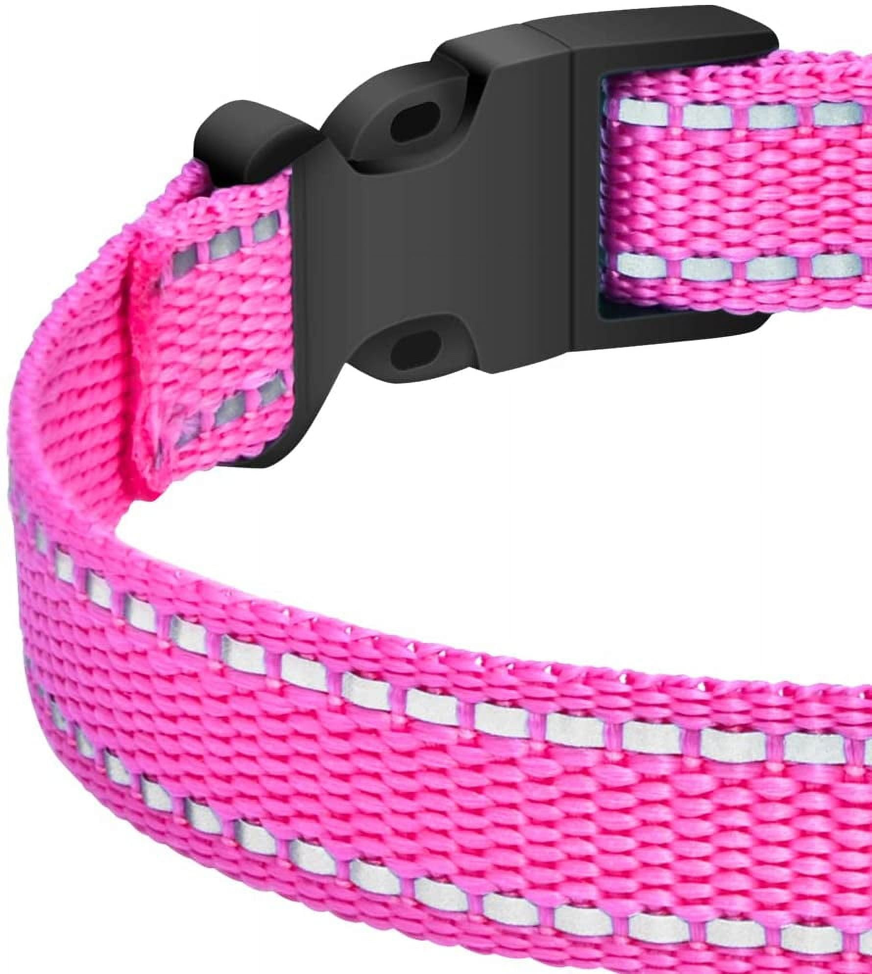 Paipaitek Shock Collar Replacement Strap, Reflective Adjustable Dog Replacement Collars Fits Most of Pet Fence and Bark Collars Receivers - Durable & Adjustable -2 Pack