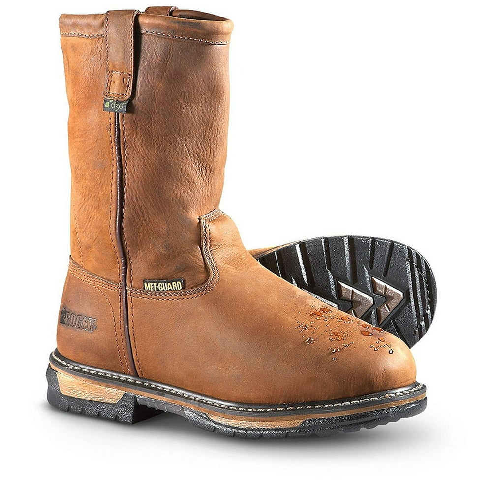 men's pull on steel toe boots