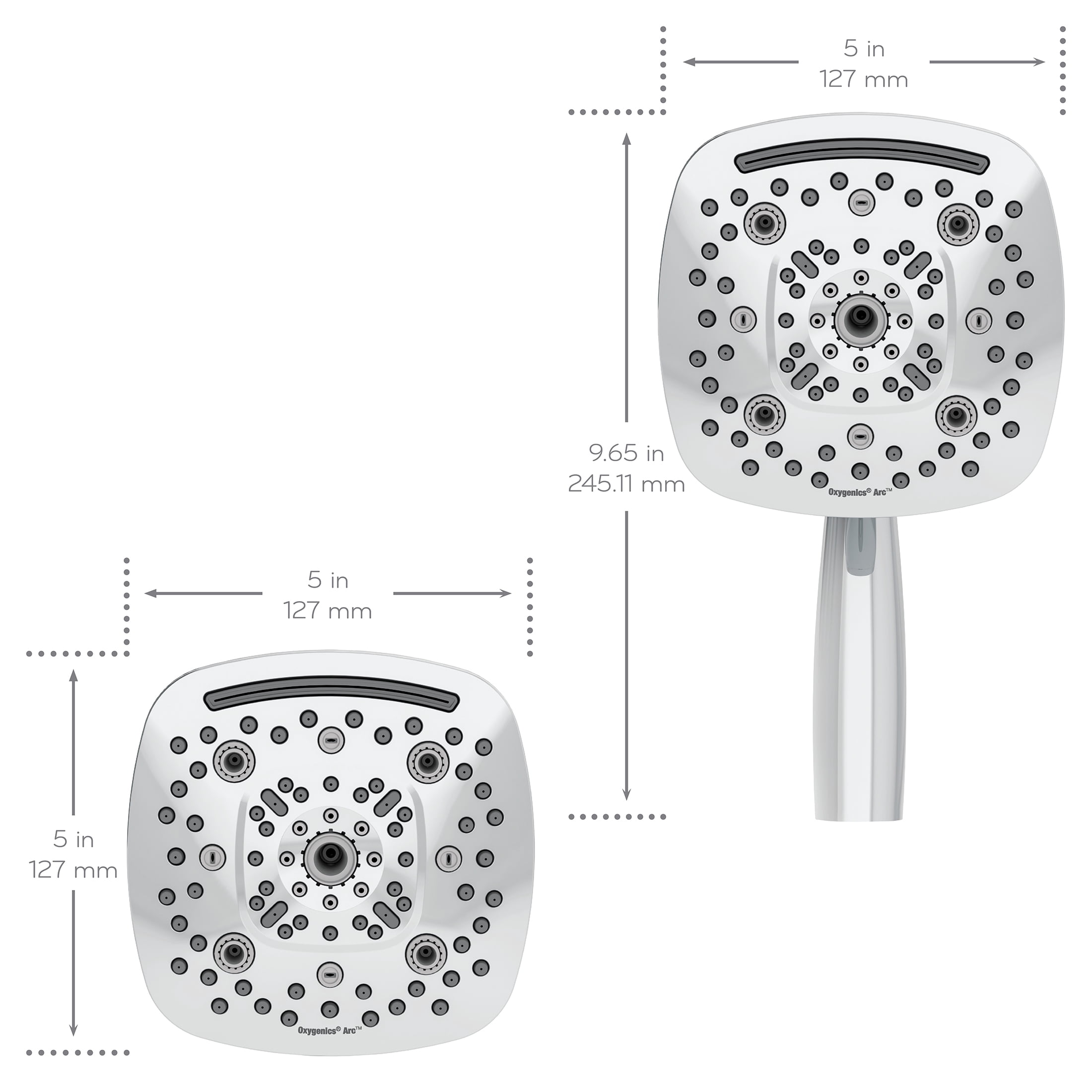 Oxygenics Arc 80-Setting Chrome Combo Shower Head