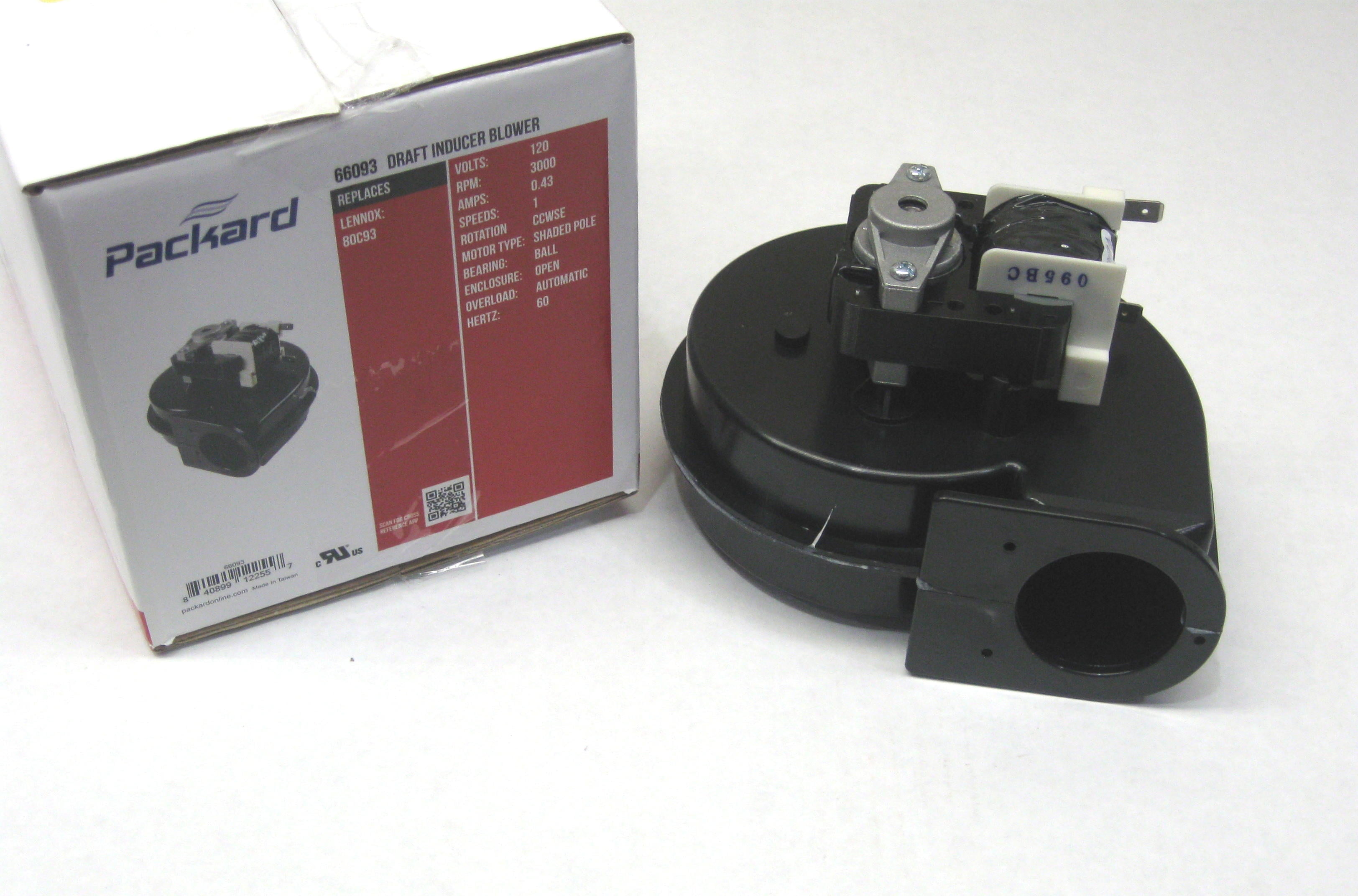 Packard 66093 Pulse Furnace Blower Purge Motor for Lennox 80C93 80C9301