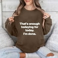 thumbnail image 2 of Jinhomg Womens Oversized Boyfriend Sweatshirt 2025 Trendy Letter Print Y2K Tops Casual Comfy Long Sleeve Drop Shoulder Pullover Daily Wear Coffee L, 2 of 6