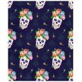 thumbnail image 3 of Juego de ropa de cama ABPHQTO 3 piezas Funda de edredón Calaveras Flores, 3 of 4
