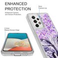 thumbnail image 2 of Samsung Galaxy A33 5G Case, Rosebono Hybrid Bling Glitter Sparkle Epoxy Graphic Marble Colorful Silicone Skin Cover Armor Case for Samsung Galaxy A33 5G (Purple), 2 of 6
