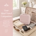 thumbnail image 6 of Travel Makeup Bag with Magnetic Fold Down Flap, Waterproof Leather Cosmetic Bag for Women, Multi Zone Standing Toiletry Organizer（Cream   1PCS）, 6 of 7