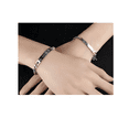 thumbnail image 4 of Pulseras Novios Enamorados Parejas Amor Acero Inoxidable Set Color Plateado Xtellar plateado, 4 of 4