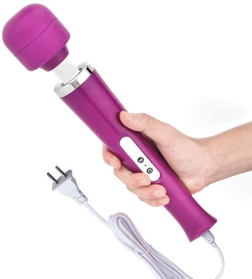 10 Speeds Wired Powerful Handheld Wand Massager With Strong Vibrations Personal Therapy