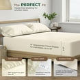 thumbnail image 4 of Thread Spread 100% Organic Cotton Sheets California King Size - 4 PC Organic Cotton Cal King Size Percale Weave Sheet Set, Soft, Cooling & Crisp, 16" Deep Pocket Hotel Quality Bedding Set - Ivory, 4 of 7