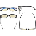 thumbnail image 3 of Eyekepper Blue Light Blocking Glasses with Yellow Filter Lens - Computer Eyeglasses Men Women - Black-Transparent, 3 of 6