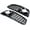 Glossy Black; Chrome Ring, variant on Astra Depot Glossy Black Chrome Ring Front Lower Bumper Fog Light Cover Mesh Grille Fit Audi A4 B8 2008-2012