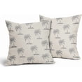 thumbnail image 2 of Gray Tree Pillow Covers 16X16 Inch Set of 2 Coastal Tropical Plants Coconut Trees Decorative Pillow Cases Summer Beach Vintage Cushion Case Hawaiian Home Decor for Sofa Couch Outdoor, 2 of 6