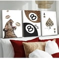 thumbnail image 3 of Trendy Leopard Prints Canvas Wall Art Cheetah Aesthetic Pictures Funky Preppy Lucky 8 Ball Posters Eclectic Ace Painting Wall Decor for Girls Room Apartment Dorm Unframed, 3 of 6