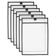 thumbnail image 4 of MasteelfCA 6 Pcs Pochettes Réutilisables en PVC Transparent Effaçables à Sec avec 6 Stylos pour Bureau Organisation de Classe Fournitures Pédagogiques (Noir), 4 of 7