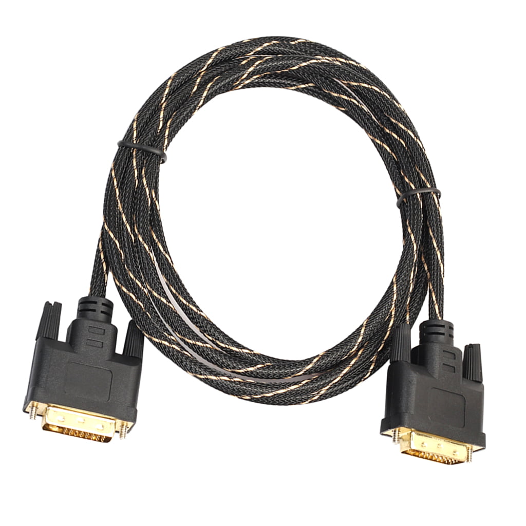 25ft DVI-D Dual Link 24+1 Pin Gold Male Digital Video Cable for Monitor PC TV 