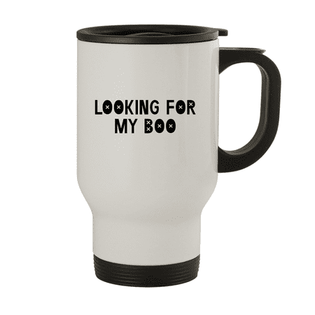 

Looking For My Boo - 14oz Stainless Steel Travel Mug White