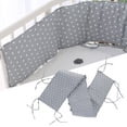 thumbnail image 3 of Cama de Cuna de Guardería para Bebé, Parachoques Grueso, Cuna Pieza Alrededor Del Cojín, Almohadas Protectoras para Cuna, Decoración de La Punto gris Yotijar Cojín de parachoques de cabecera, 3 of 8