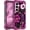 Purple Pink Flower, variant on CASEFIV for Samsung Galaxy S26 Case,Glow in The Dark,Shockproof Protection Hard PC Soft Flexible TPU Bumper Drop Protective Protective Phone Cover Case,Purple Pink Flower