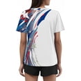 thumbnail image 4 of Dyfzdhu 250th Anniversary Usa Shirt T Shirts For Women Fashion Graphic Tees 4Th Of July V Neck American Flag Button Short Sleeve Independence Summer T Shirt, 4 of 6