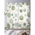 thumbnail image 3 of Sage Green Polka Dots Sheer Curtains 108 Inch Length 2 Panels Set Window Treatments, Modern Abstract Art Rod Pocket Semi Curtains for Living Room/Bedroom/Kitchen Décor, 104"W x 108"L, 3 of 7
