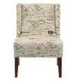 thumbnail image 6 of Homcom Upholstered Armless Accent Chair, Soft Linen Fabric and Solid Wood Legs, 6 of 8
