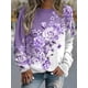 thumbnail image 1 of Floral Hoodie Women Fashion Hoodies Flower 3d Print Round Neck Long Sleeve Hoodie Elegant Harajuku Sweats Gym Tracksuit Clothing, 1 of 4