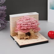 3D Note Paper | Tear-Away Stress Relief Desk Decor | 260 Page Pen Holder Organizer | Office Desk Accessory for Adults | Creative Gift Idea | Workspace Decoration | Study Area Ornament
