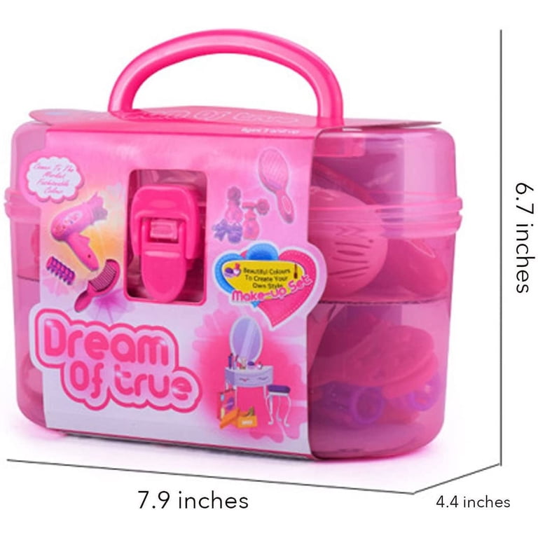 Pretend Play Makeup and Hair Station Set with Carry Case photo 3