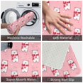 thumbnail image 3 of Honeii pink Scarf bear Pattern Door Mat, Welcome Door Mats Outdoor Indoor, Stain and Fade Resistant, Non-Slip Entry Matfor Bedroom, Bathroom, Kitchen, 3 of 7