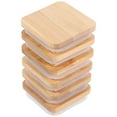 thumbnail image 6 of PBPBOX Wooden Mason Jar Lids Wood Lids Bamboo Sealing Households Bathroom Organization 6Set, 6 of 8