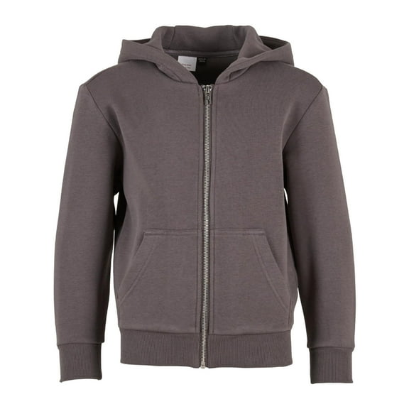 Build Your Brand Boys/Girls Fluffy Full Zip Hoodie